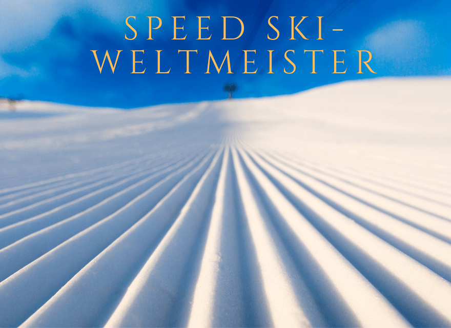 Speed SKI-Weltmeister , gut präparierte Ski Pist
